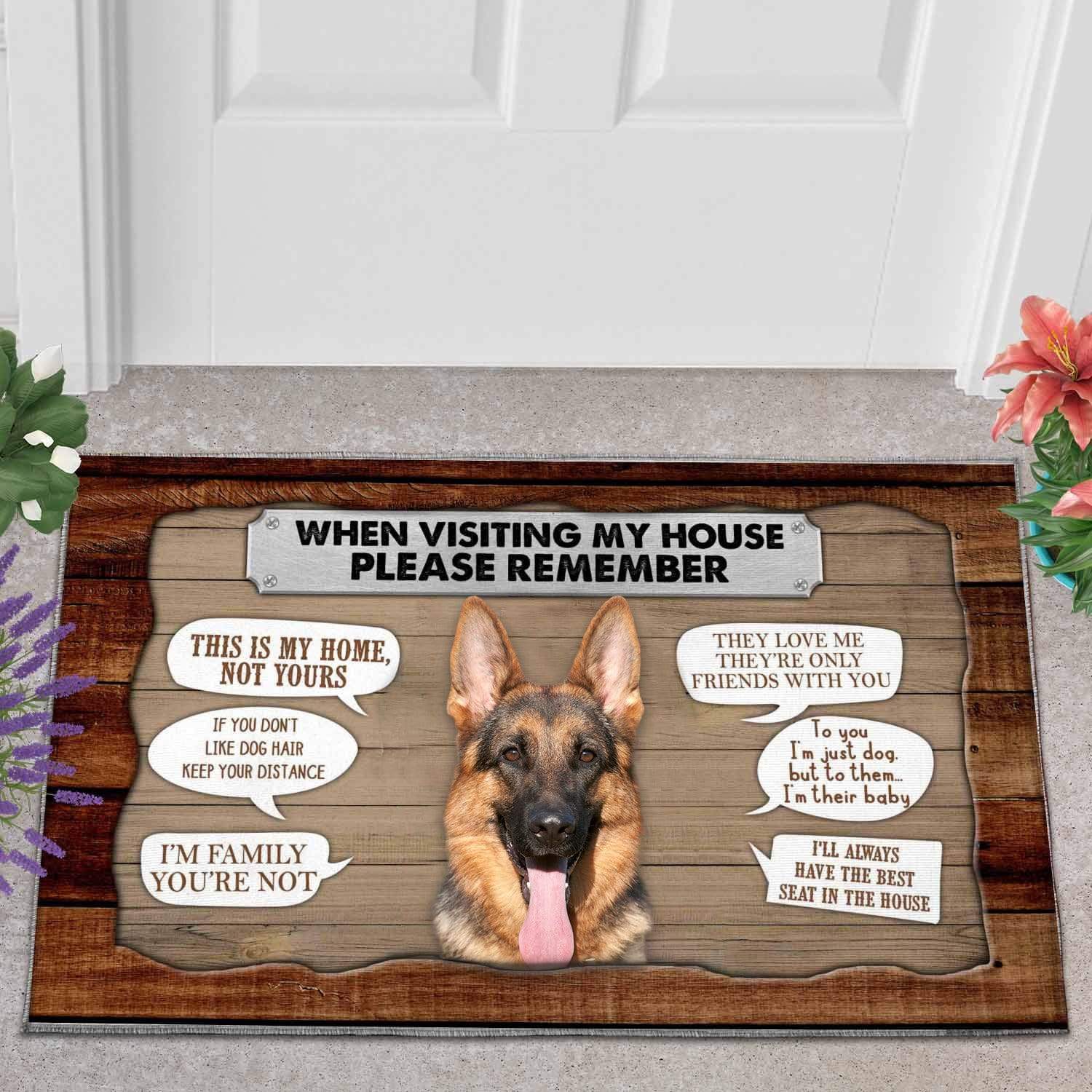 German shepherd door outlet mat