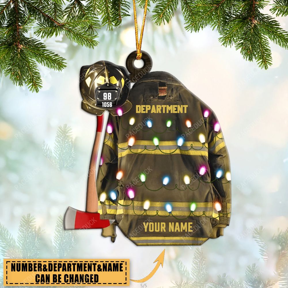 Personalized Firefighter Armor Ornament Proud Firefighter American Ornament