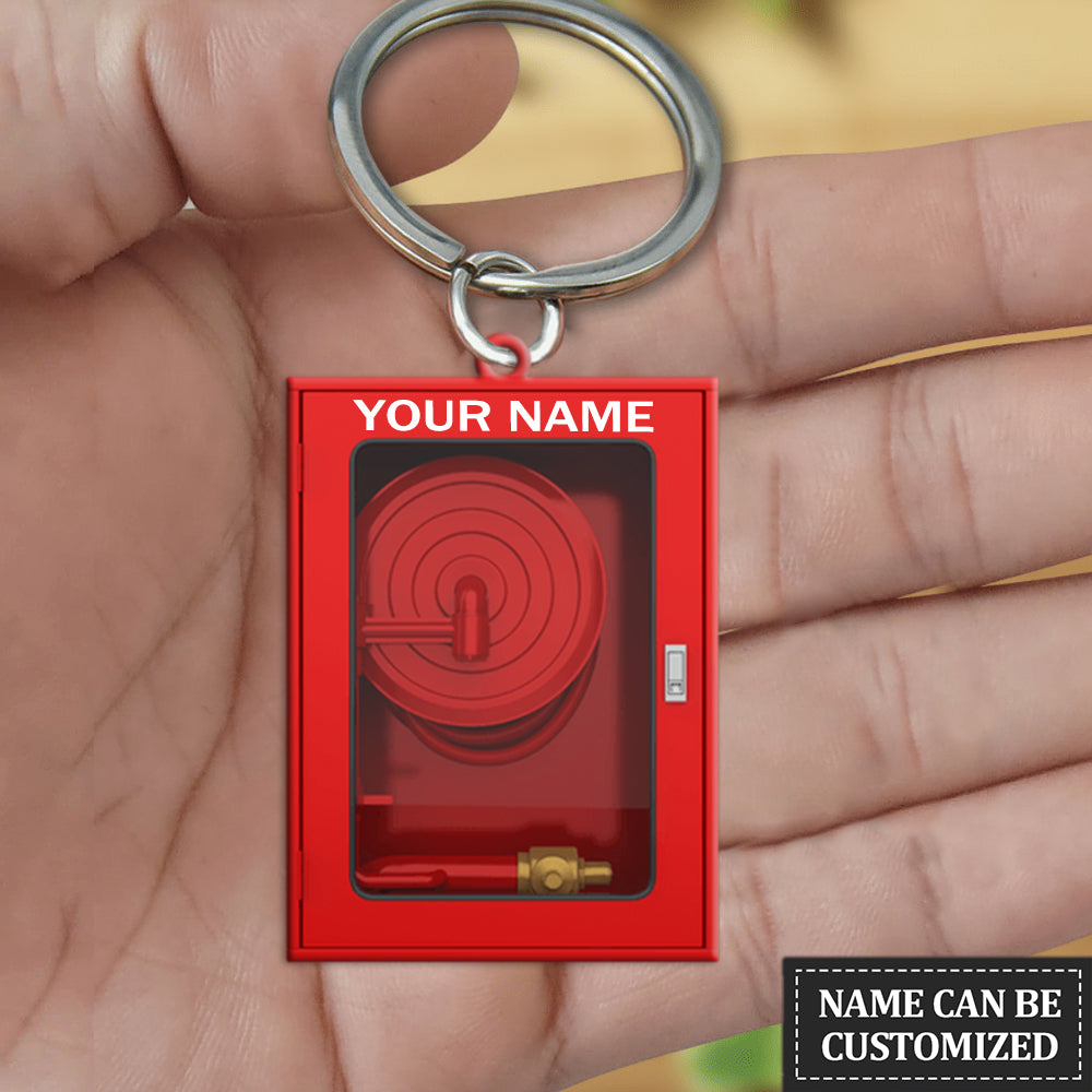 Fire Hydrant - Personalized Keychain - Gift For Firefighers