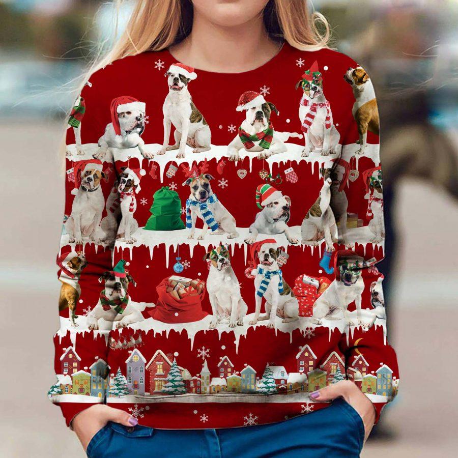 American Bulldog - Snow Christmas - Premium Sweatshirt