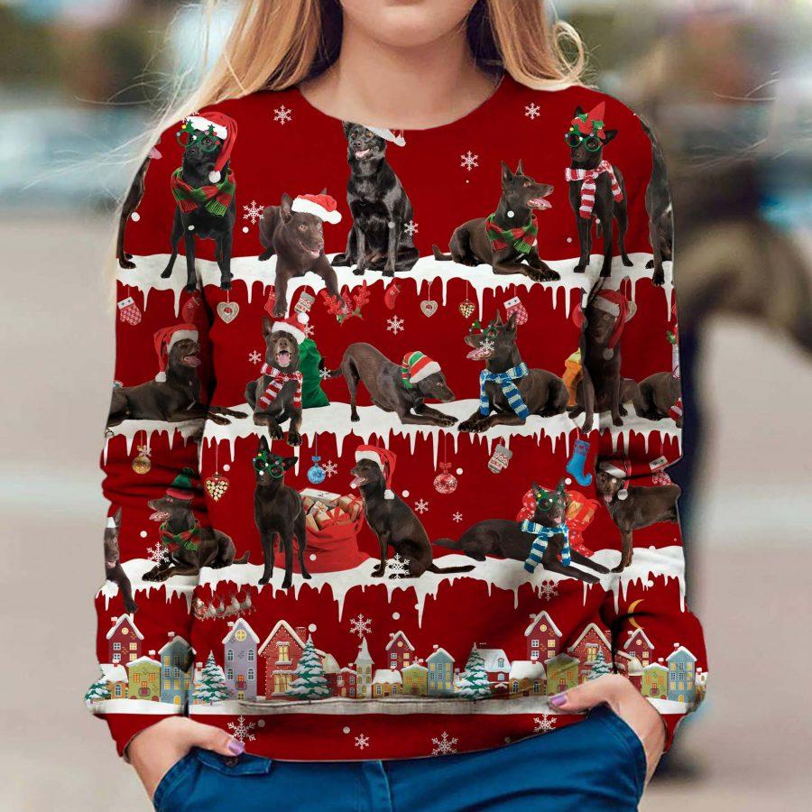 Australian Kelpie - Snow Christmas - Premium Sweatshirt