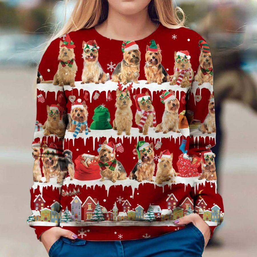 Australian Terrier - Snow Christmas - Premium Sweatshirt