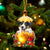 Australian Shepherd2 In Golden Egg Christmas Ornament