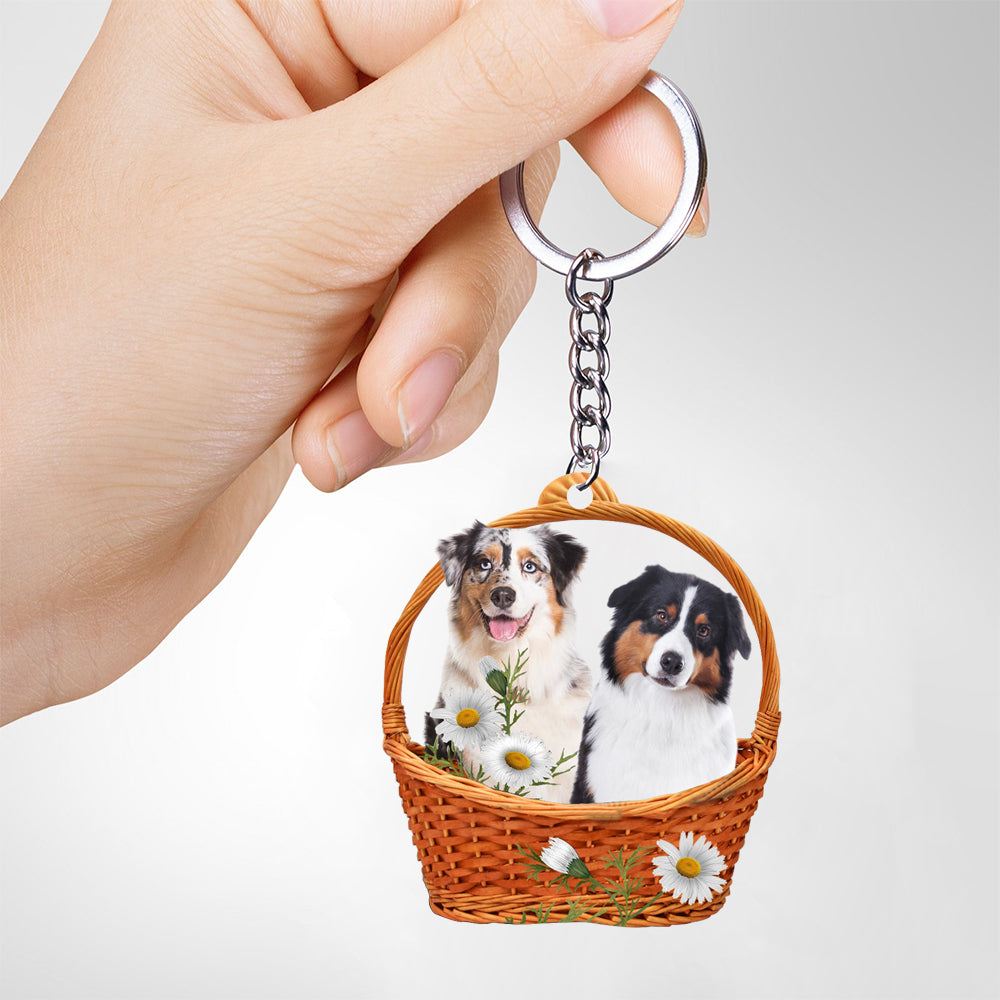 Australian Shepherd4 God's Present Acrylic Keychain