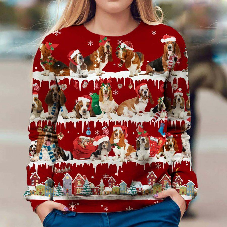 Basset Hound - Snow Christmas - Premium Sweatshirt