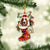 Basset Hound In Red Boot Christmas Ornament