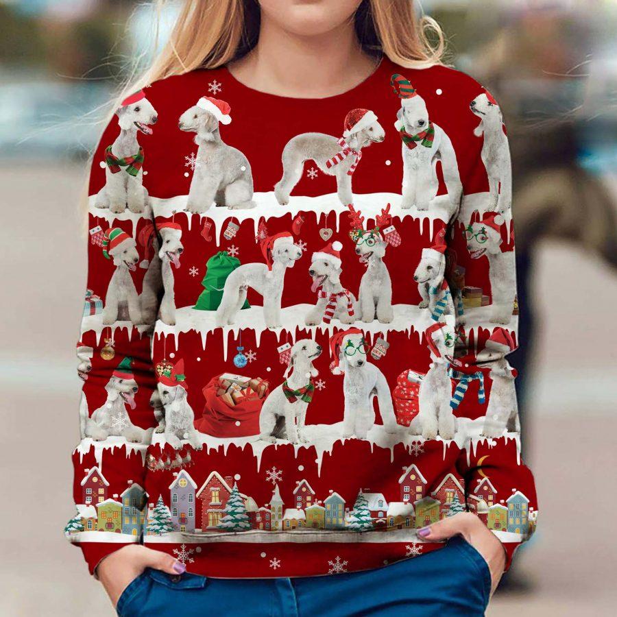 Bedlington Terrier - Snow Christmas - Premium Sweatshirt