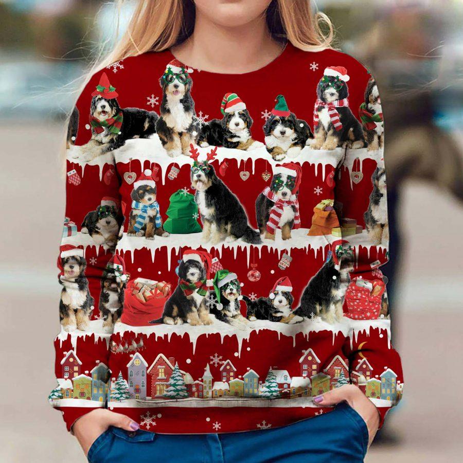 Bernedoodle - Snow Christmas - Premium Sweatshirt