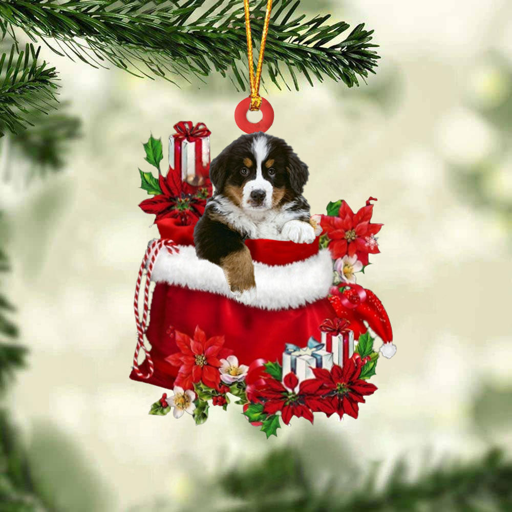 Bernese Mountain Gift Bag Christmas Ornament