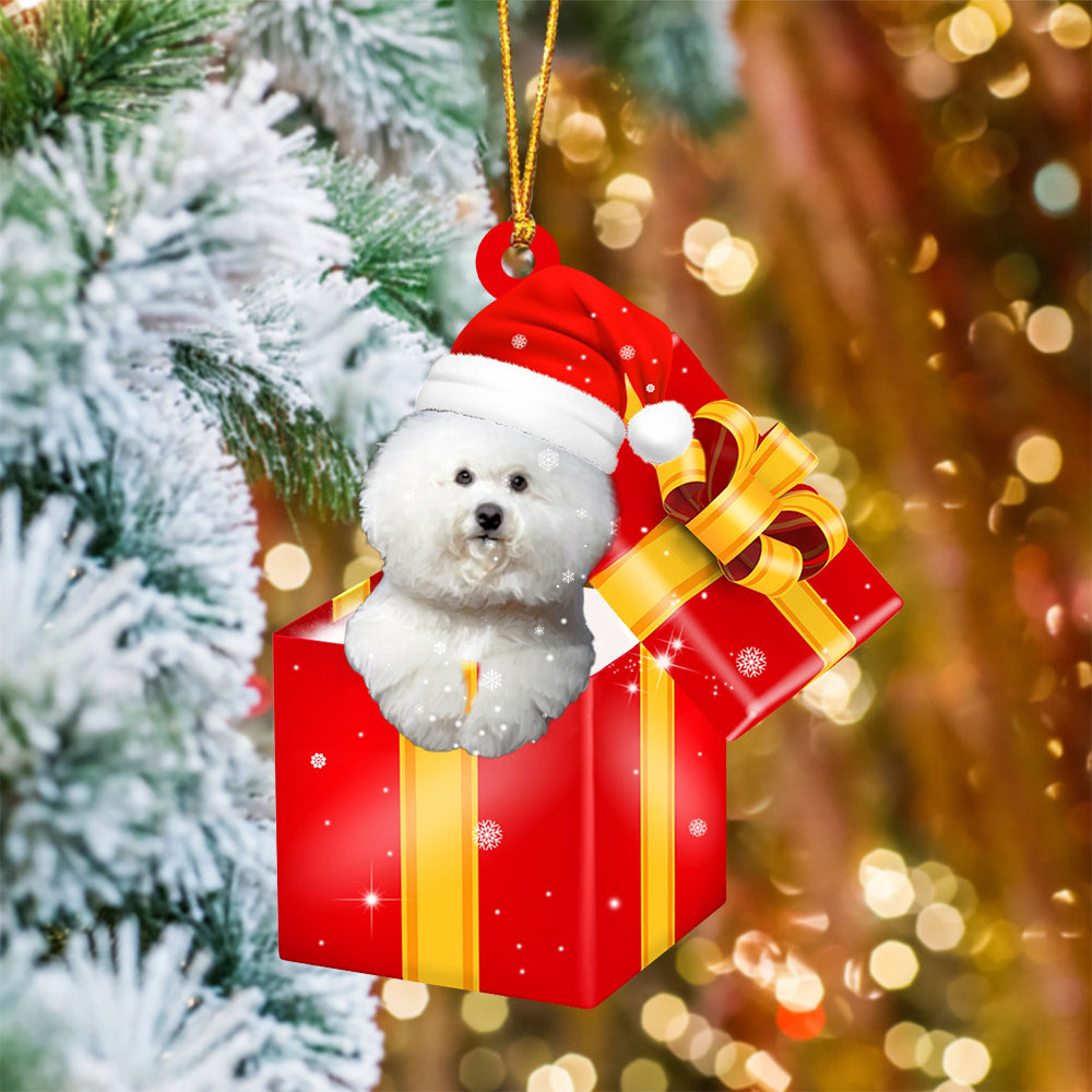 Bichon Frise03 In Red Gift Box Christmas Ornament