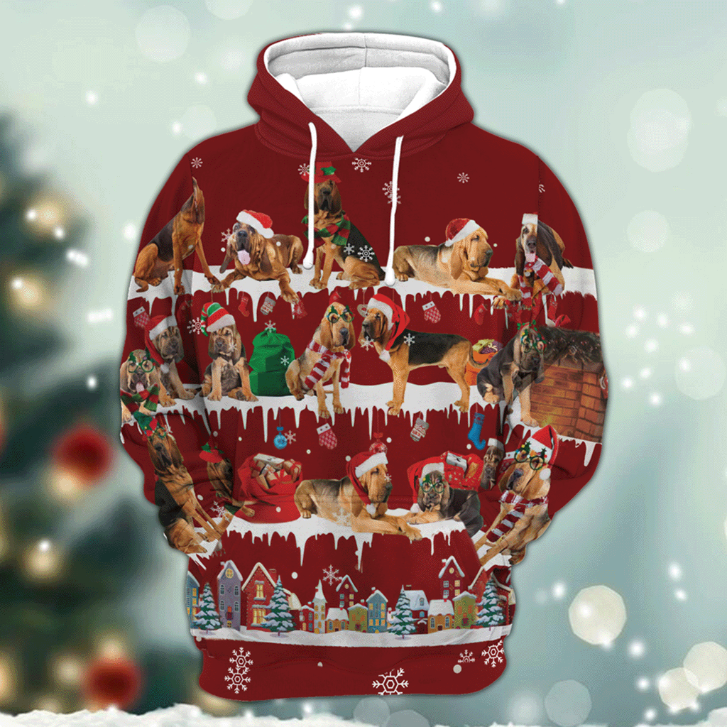 Bloodhound - Snow Christmas - 3D Hoodie