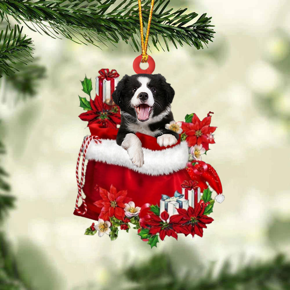 Border Collies Gift Bag Christmas Ornament