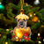 Border Terrier In Golden Egg Christmas Ornament