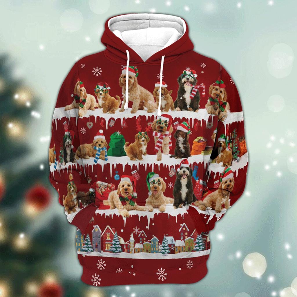 Cockapoo - Snow Christmas - 3D Hoodie