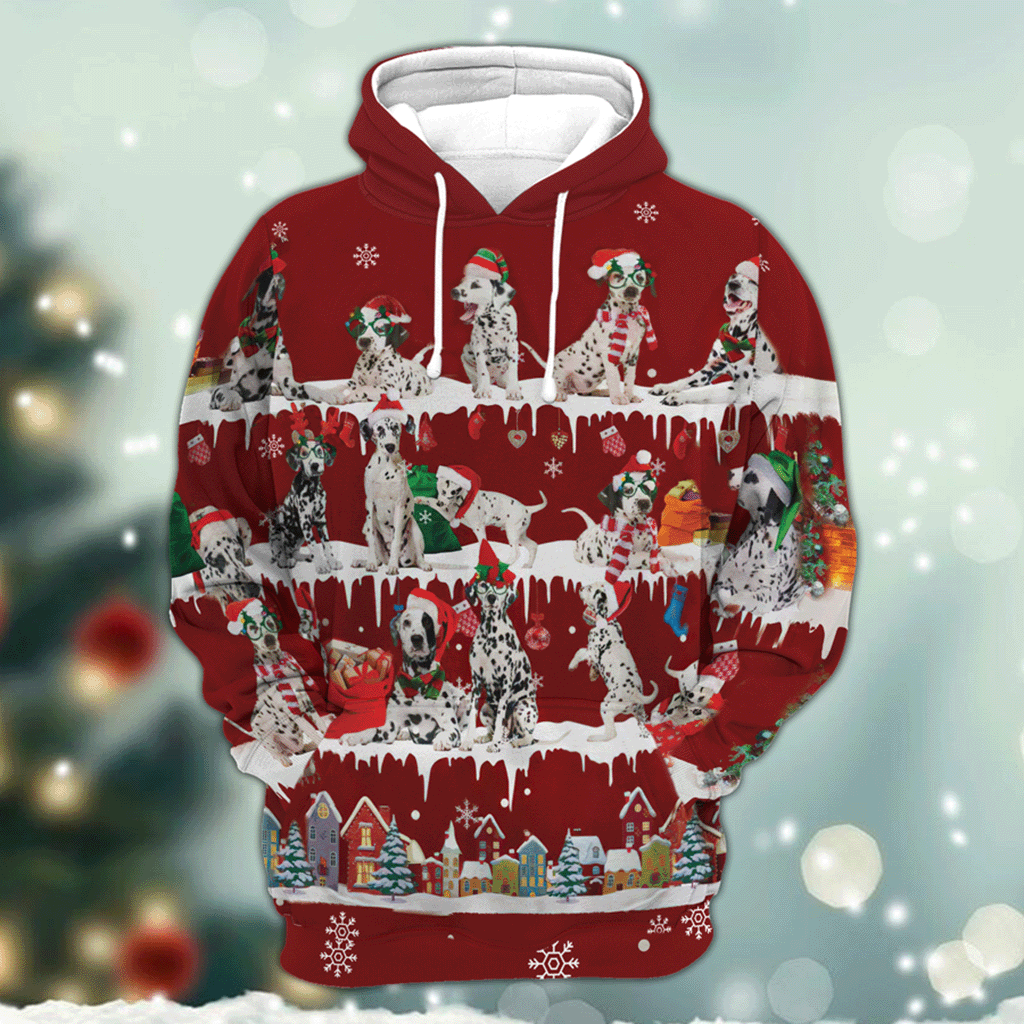 Dalmatian - Snow Christmas - 3D Hoodie