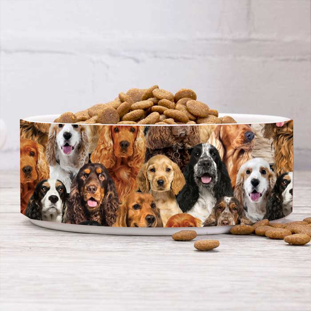 A Bunch Of English Cocker Spaniels Bowl