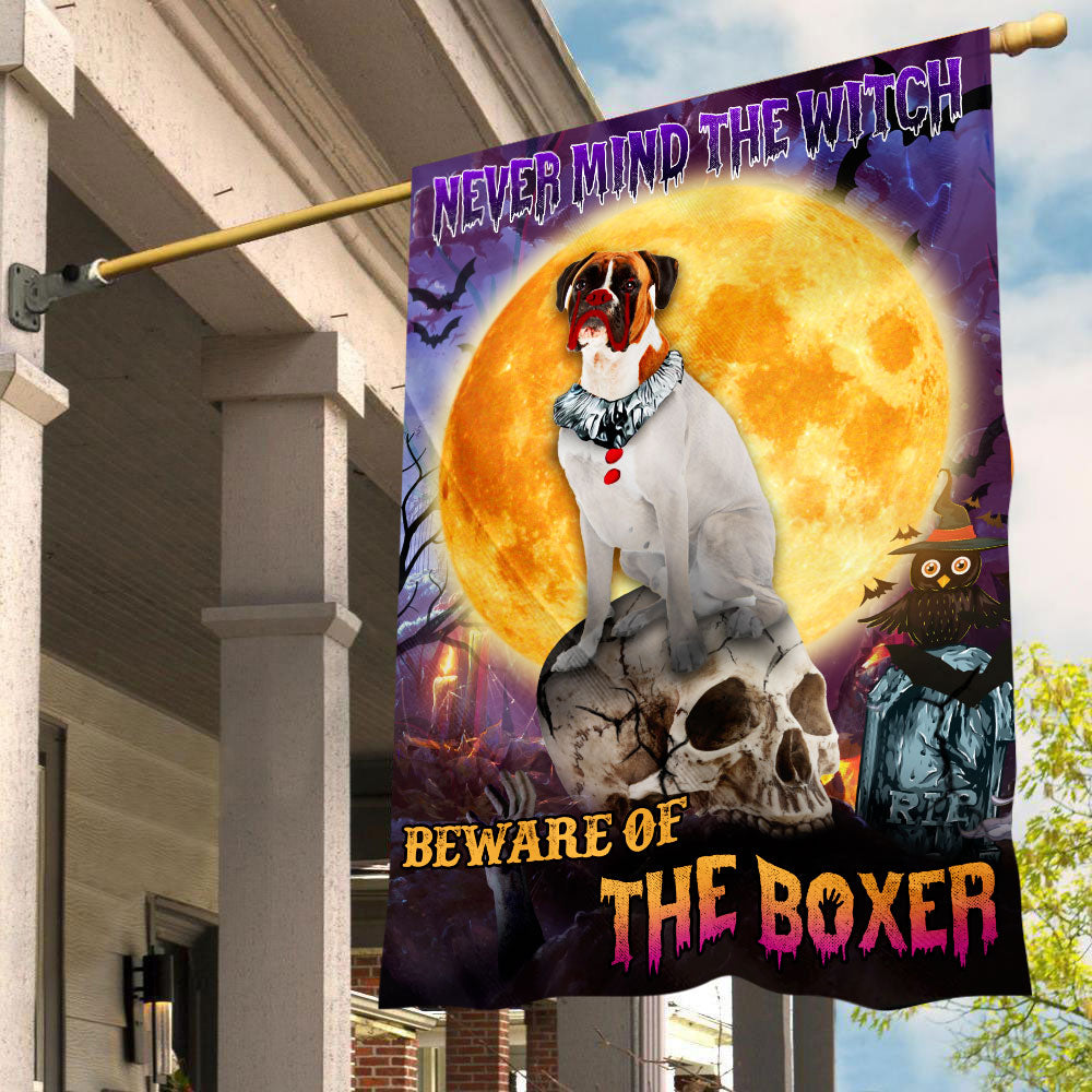 Boxer Halloween House Flag