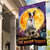 Boston Terrier Halloween House Flag