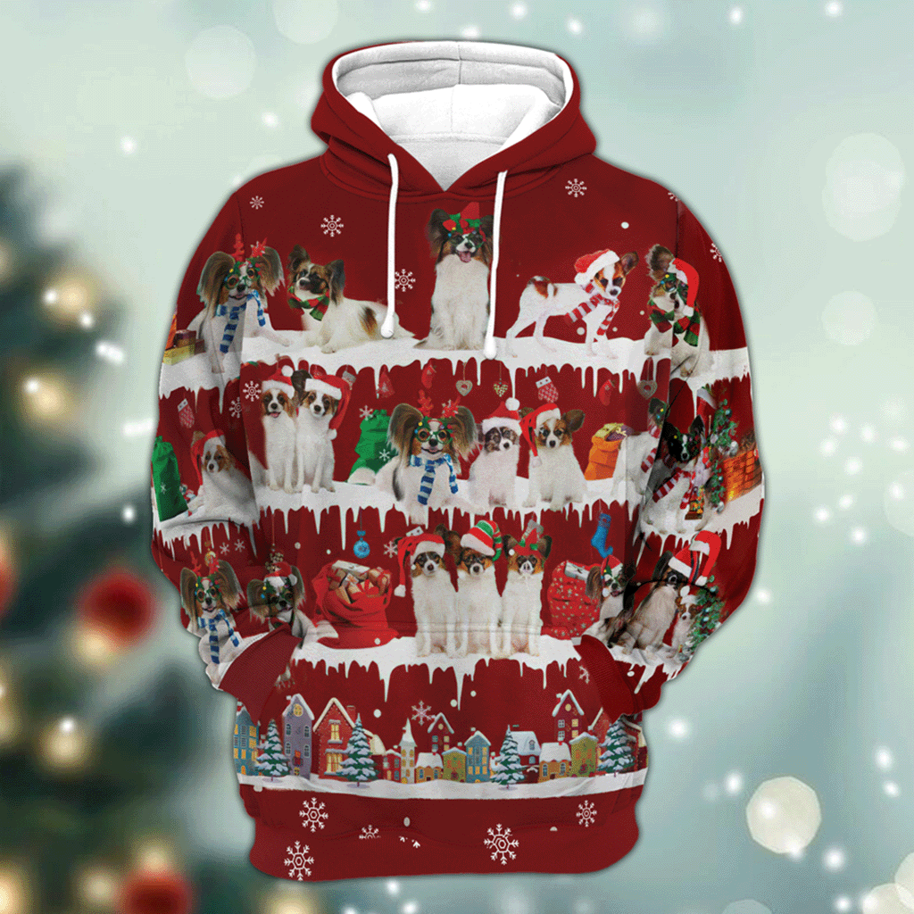 Papillon - Snow Christmas - 3D Hoodie