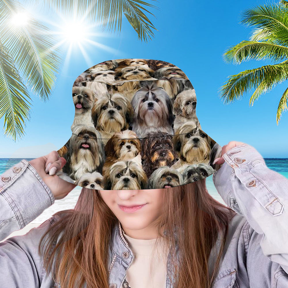 A Bunch Of Shih Tzus Bucket Hat