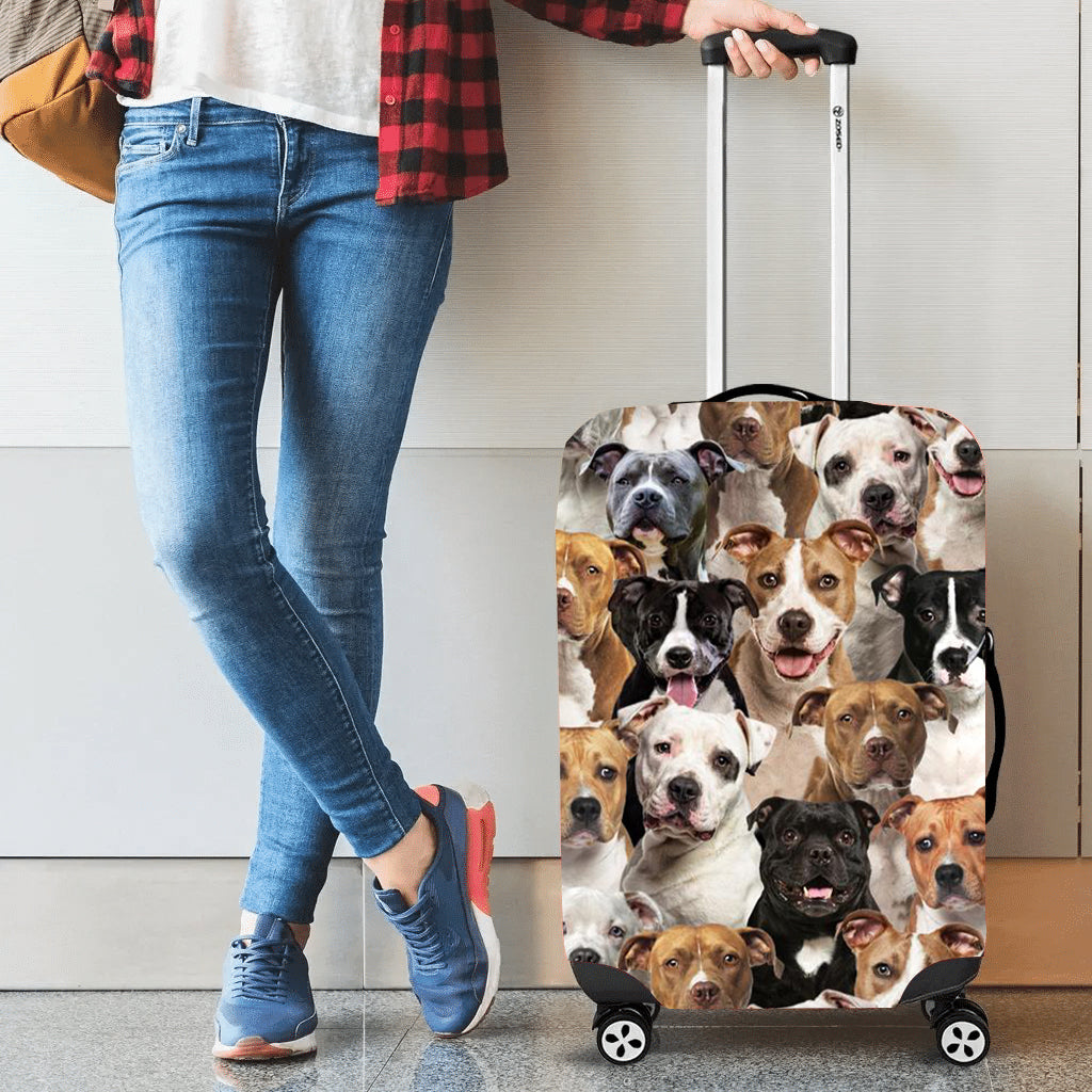 A bunch of Staffordshire Bull Terriers Luggage Cover