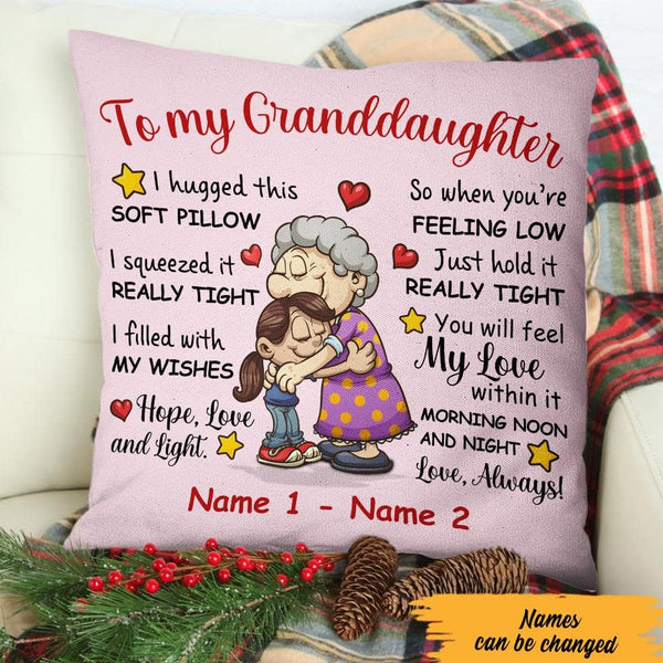 Grandma Gift, Grandchildren Picture Pillow, I Love My Grandma