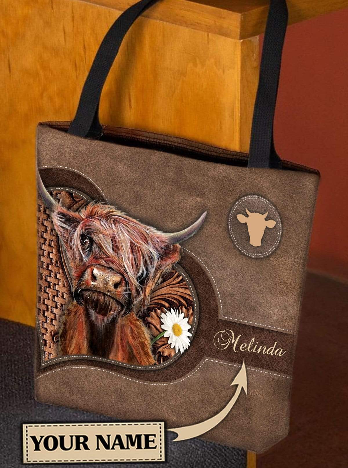 Personalized Cow All Over Tote Bag - TO511PS