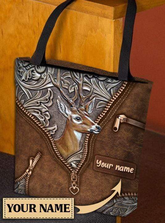 Personalized Deer All Over Tote Bag - TO344PS