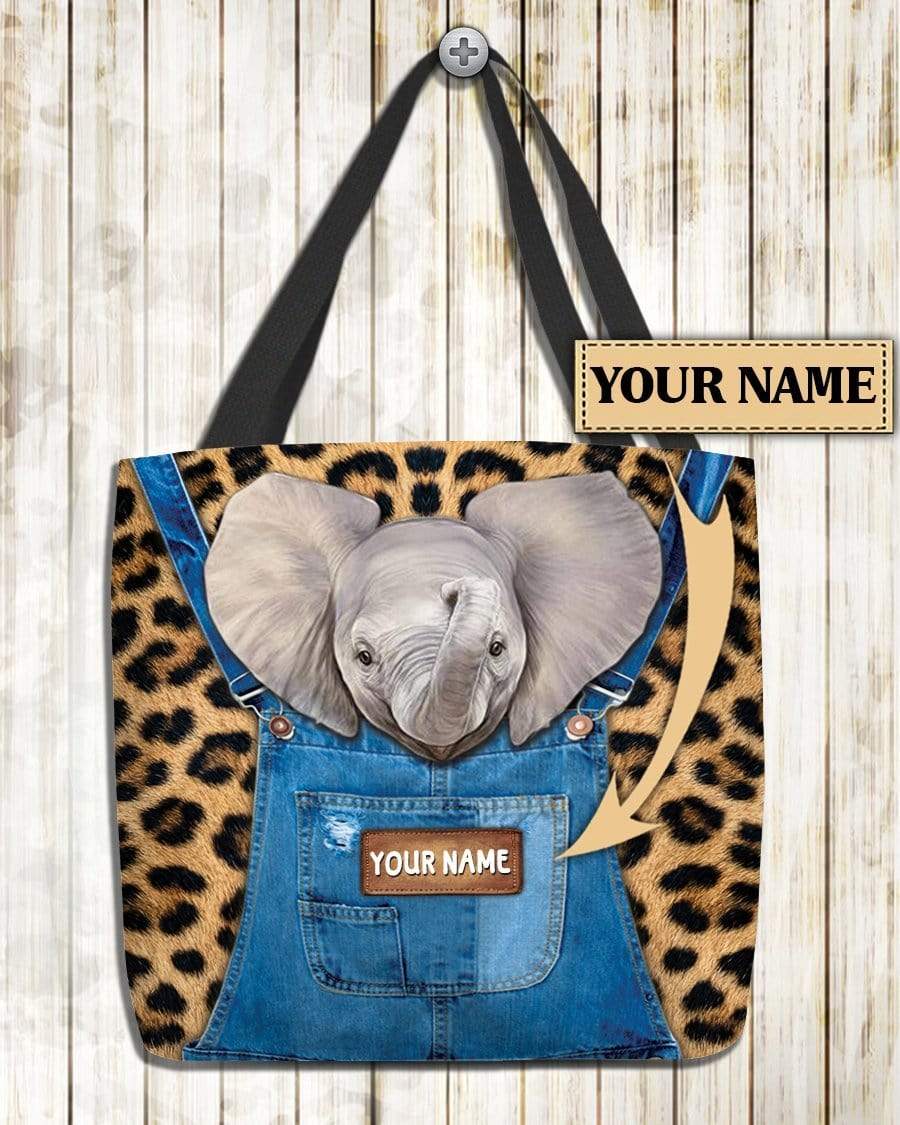 Personalized Elephant All Over Tote Bag - TO545PS