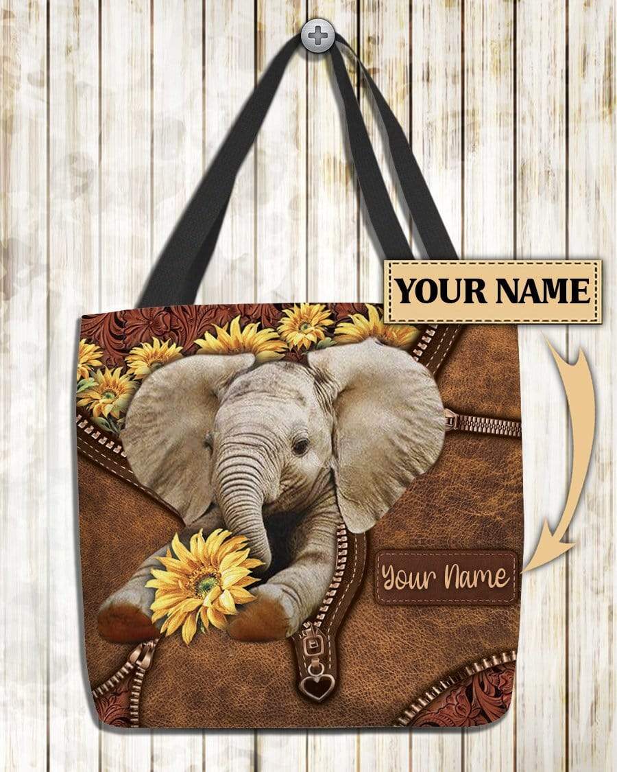 Personalized Elephant All Over Tote Bag - TO535PS