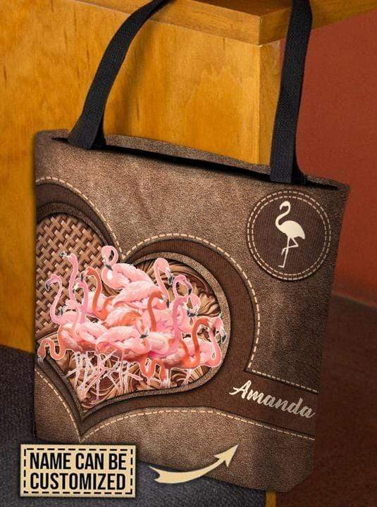 Personalized Flamingo All Over Tote Bag - TO370PS